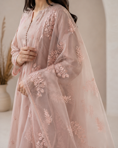 Luxury Pink Net Dupatta