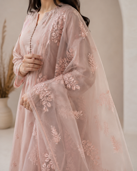 Luxury Pink Net Dupatta