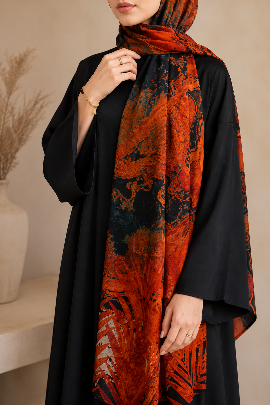Lava Marble Printed Stole