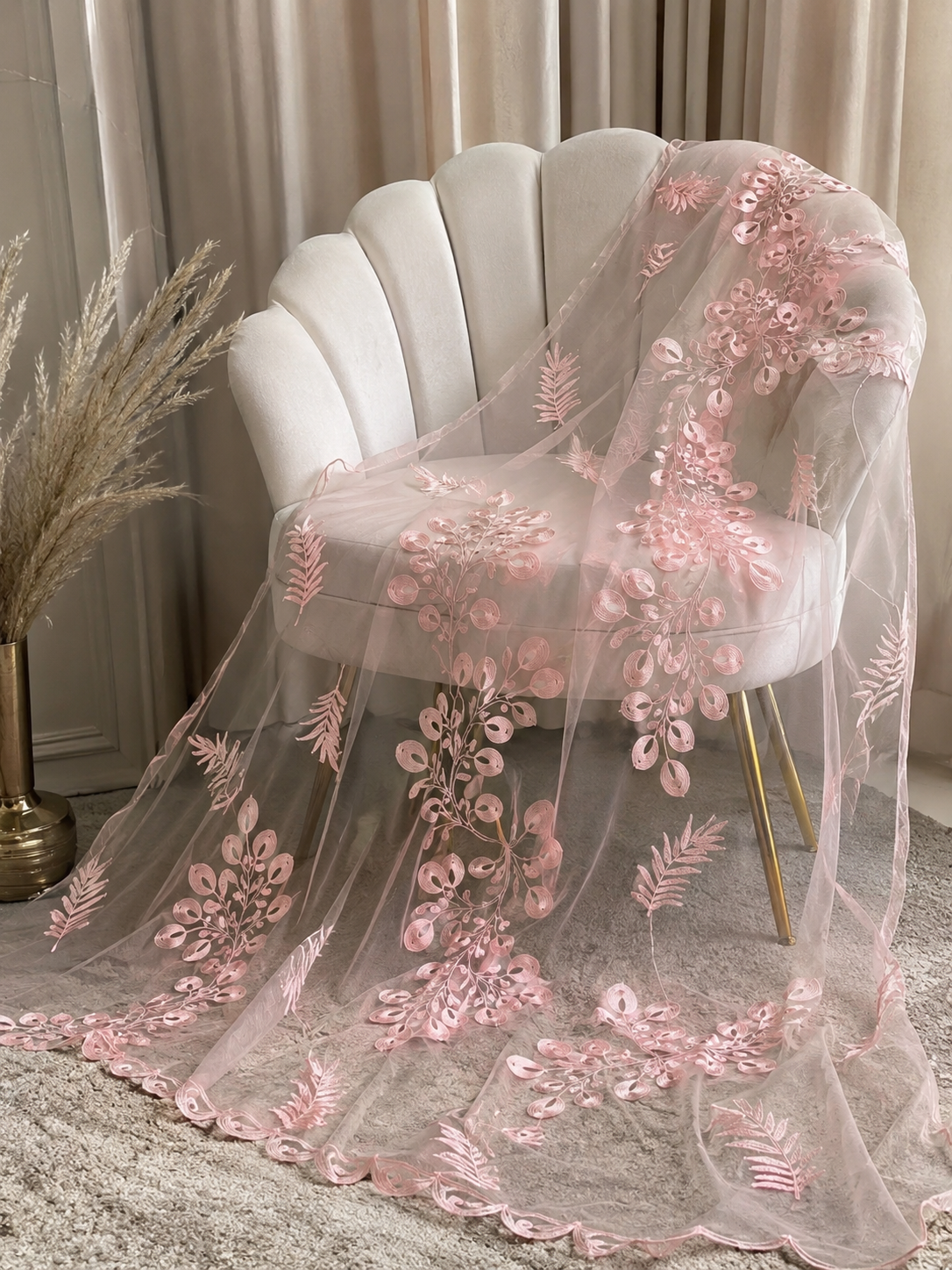 Luxury Pink Net Dupatta