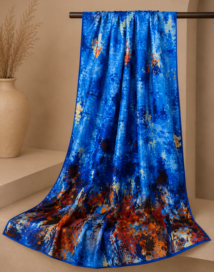 Ocean Splash Printed Stole