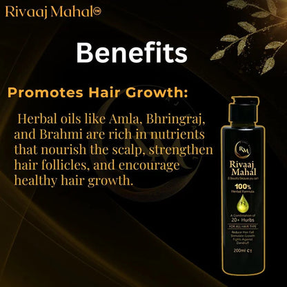 Natural & Organic Rivaaj Mahal Hair Oil - 💯 Guaranteed Results