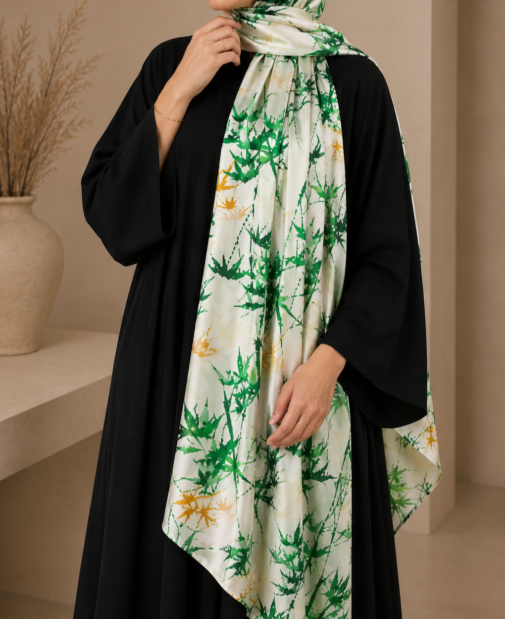 Emerald Bamboo Silk-Feel Stole